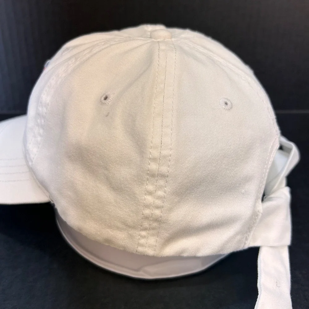 Positive Energy Womens White Unbranded Baseball Hat Bow Back OSFM
